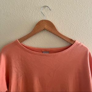 chicos | cropped boat neck coral tee